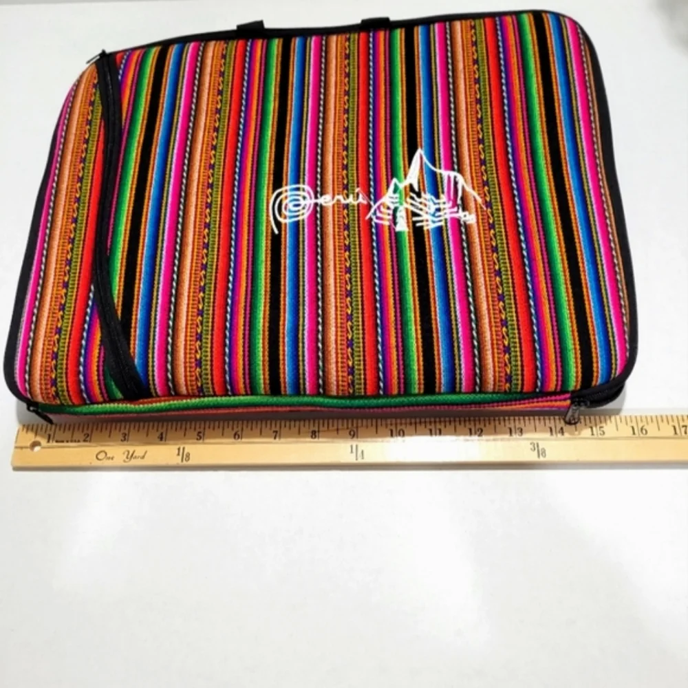 PERUVIAN Colorful Laptop Case Bag NWOT